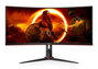 AOC CU34G2XP/BK Moniteur Gaming Noir, Rouge