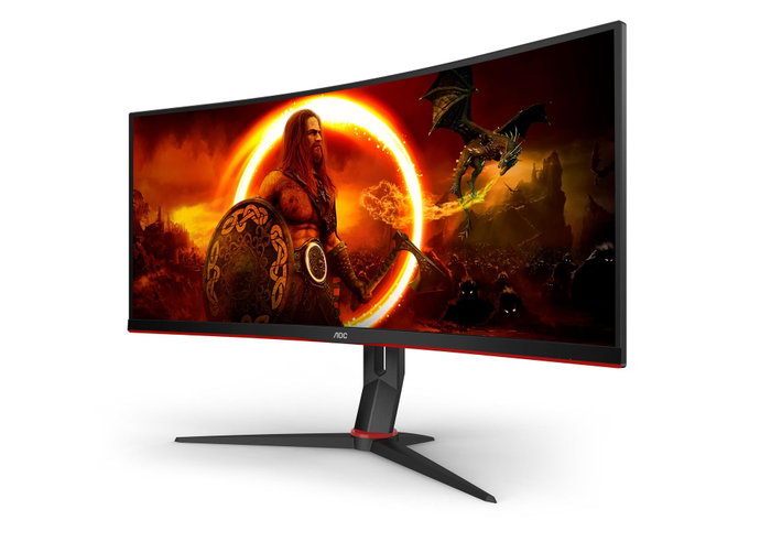 AOC CU34G2XP/BK Moniteur Gaming Noir, Rouge