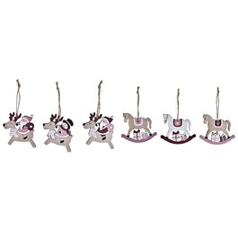 Ensemble Décorations de Noël DKD Home Decor Bois MDF (21 x 8,2 x 1,5 cm) (8 cm) (2 Unités)