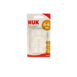 NUK TETina FC+ 0-6 mois en silicone, lot de 2 unités
