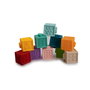 Tachan - Set de 10 cubes de numération et d'empilage en caoutchouc souple - Jouet éducatif multi-couleurs pour motricité fine (Dès 6 mois)