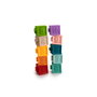 Tachan - Set de 10 cubes de numération et d'empilage en caoutchouc souple - Jouet éducatif multi-couleurs pour motricité fine (Dès 6 mois)