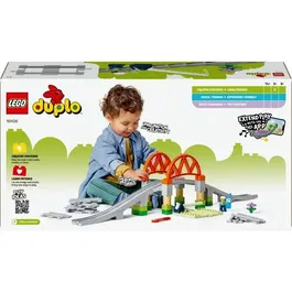 LEGO DUPLO Ma Ville 10426 Set d'Extension Rails et Pont pour Train, Jouet d'Éveil 42 Pièces pour Enfants dès 2 Ans