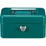 Burg Wachter Money 5015 Green - Caissette à monnaie sécurisée en acier vert avec ouverture à clé et poignée
