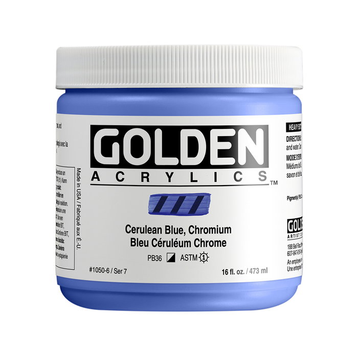 Golden Peinture acrylique Heavy Body Azul Cerúleo de Cromo 473 ml Golden Peinture acrylique Heavy Body Azul Cerúleo de Cromo 473 ml