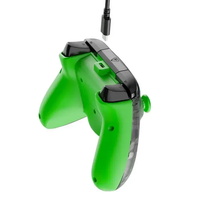 Turtle Beach Rematch Core - Manette de jeu filaire RGB pour Xbox Series X|S, Xbox One et PC - Camouflage Noir et Vert avec gâchettes ajustables et vibration