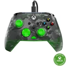Turtle Beach Rematch Core - Manette de jeu filaire RGB pour Xbox Series X|S, Xbox One et PC - Camouflage Noir et Vert avec gâchettes ajustables et vibration