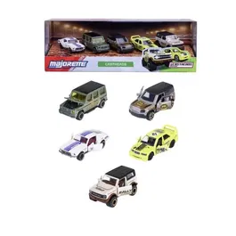Majorette - Coffret Cadeau 5 Véhicules Majo CastHeads - Voitures Miniatures en Métal 1/64 avec Portes Ouvrantes - À Partir de 3 Ans
