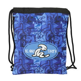 Sac à dos serré par des ficelles El Niño Roller Bleu Noir 35 x 40 x 1 cm