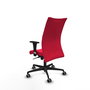 Piqueras Y Crespo Albacete Confidente - Chaise de Bureau Rouge avec Mécanisme Synchrone