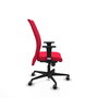 Piqueras Y Crespo Albacete Confidente - Chaise de Bureau Rouge avec Mécanisme Synchrone