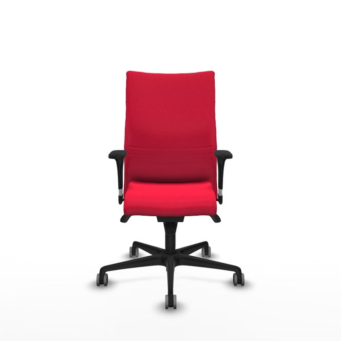 Piqueras Y Crespo Albacete Confidente - Chaise de Bureau Rouge avec Mécanisme Synchrone
