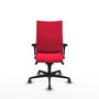 Piqueras Y Crespo Albacete Confidente - Chaise de Bureau Rouge avec Mécanisme Synchrone