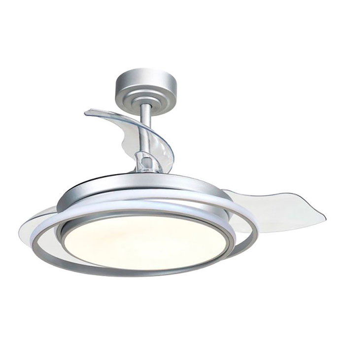 Ventilateur de Plafond CristalRecord Argenté 40 W Ø 40 cm Ventilateur de Plafond CristalRecord Argenté 40 W Ø 40 cm