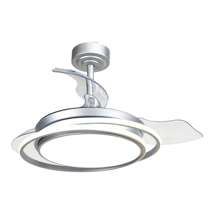 Ventilateur de Plafond CristalRecord Argenté 40 W Ø 40 cm Ventilateur de Plafond CristalRecord Argenté 40 W Ø 40 cm