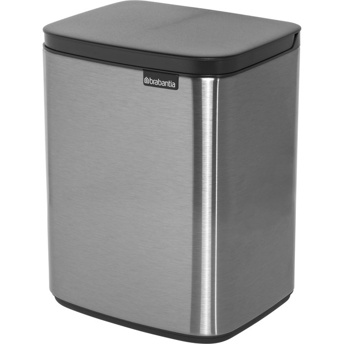 Brabantia BO Poubelle 12 Litre Acier Mat Anti-traces Brabantia BO Poubelle 12 Litre Acier Mat Anti-traces