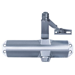 WOLFPACK LINEA PROFESIONAL Ferme-porte avec retenedor, Force 4, Argent (Portes 90/120 cm.)