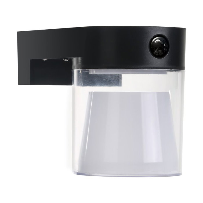 Edm Aplique solaire LED cylindrique 4W 500lm 3CCT 3000K-6500K avec détecteur de mouvement et crépusculaire noir IP54 Edm Aplique solaire LED cylindrique 4W 500lm 3CCT 3000K-6500K avec détecteur de mouvement et crépusculaire noir IP54