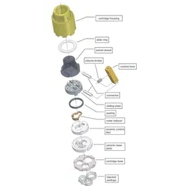 Grohe Cartouche à disque en céramique 35 mm 46374000 pour mitigeur monocommande avec technologie SilkMove, contrôle précis de la température et du débit d'eau