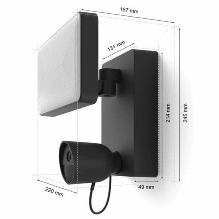 Philips Hue Secure Projecteur avec Caméra de Sécurité Intelligente 1080P