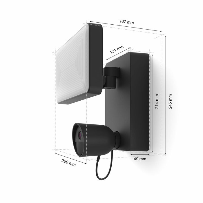 Philips Hue Secure Projecteur avec Caméra de Sécurité Intelligente 1080P