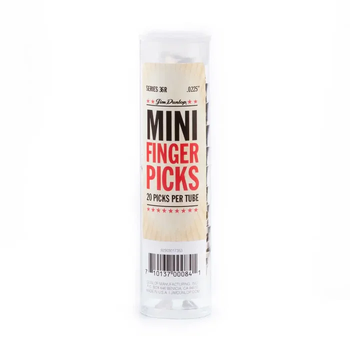 DUNLOP Pack de 20 médiators pour doigt Nickel Silver Mini .0225 inch (0,57 mm)