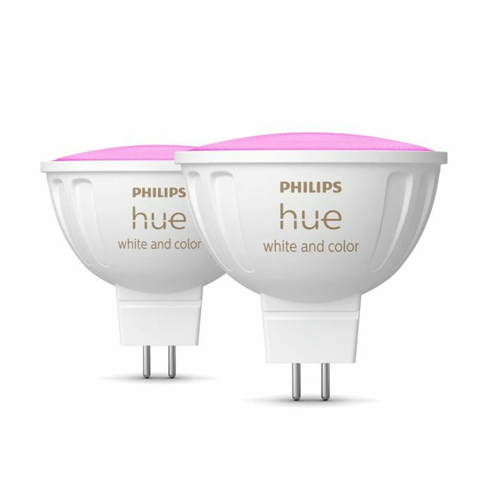 Philips Hue White and Color Ambiance MR16, Lot de 2, Blanc et Couleurs Philips Hue White and Color Ambiance MR16, Lot de 2, Blanc et Couleurs