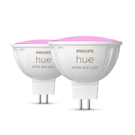 Philips Hue White and Color Ambiance - Ampoule LED intelligente connectée MR16 GU5.3 (Blanc & Couleur) - Compatible Pont Hue