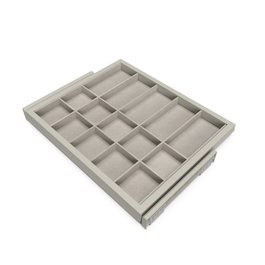 Emuca Kit de rangement Hack avec cadre coulissant soft-close, Module 600mm, Gris pierre