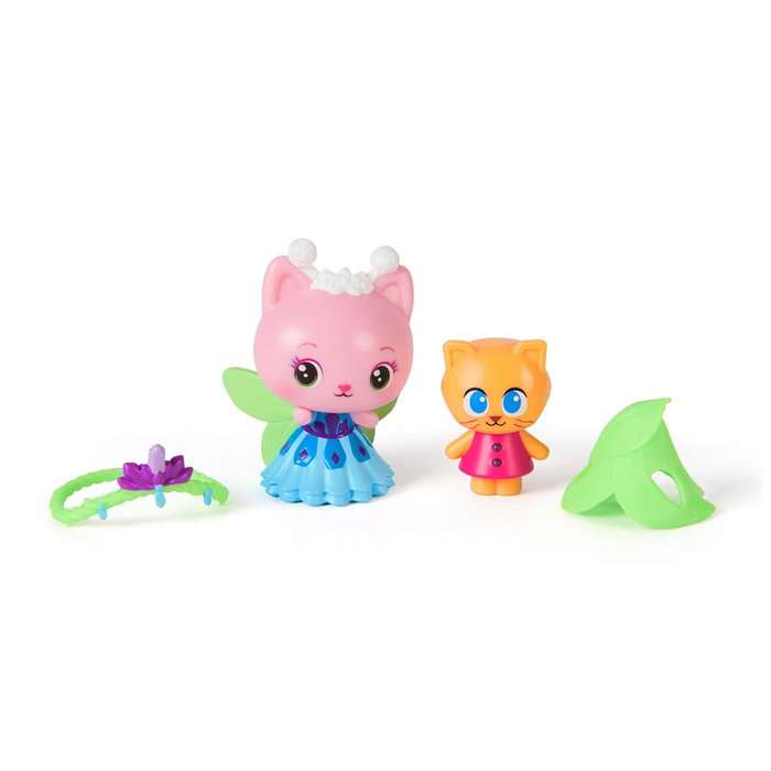 Spin Master - Pack de 2 figurines Gabby's Dollhouse, Fée Reine des Chats et Chat Gnome, environ 5 cm, pour enfants de 3 ans et plus