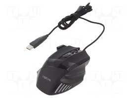 LOGILINK Souris Optique Filaire Noire avec Bouton de Changement DPI