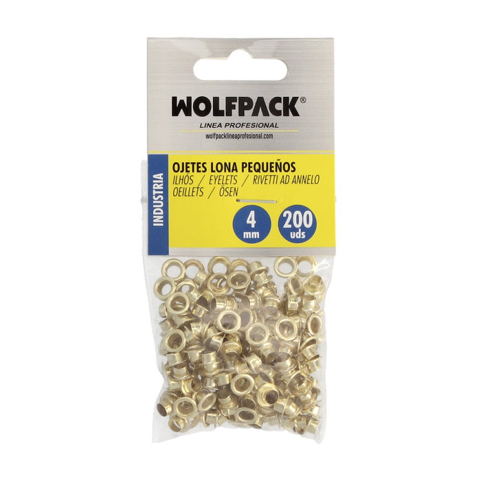 WOLFPACK LINEA PROFESIONAL Petits œillets métalliques (Sac de 200 unités)