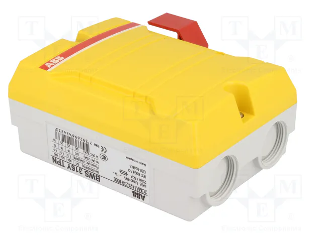 ABB Interrupteur de sécurité 3 pôles 16A IP65 ABB Interrupteur de sécurité 3 pôles 16A IP65