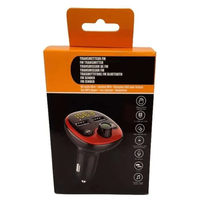 HTC Equipements Pack Sécurité Jeune Conducteur A - 1 Gilet + 1 Triangle + 1 Transmetteur FM MP3 + 1 Disque Électrostatique Jeune Conducteur