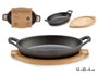 KINVARA Petit plateau ovale en fer forgé et bambou Gris-Madera