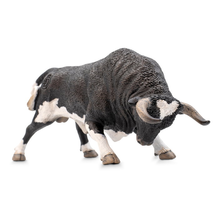 Deqube Toro Bravo Calcetero Embistiendo - Réplique taureau de combat, figurine collection peinte à la main avec détails