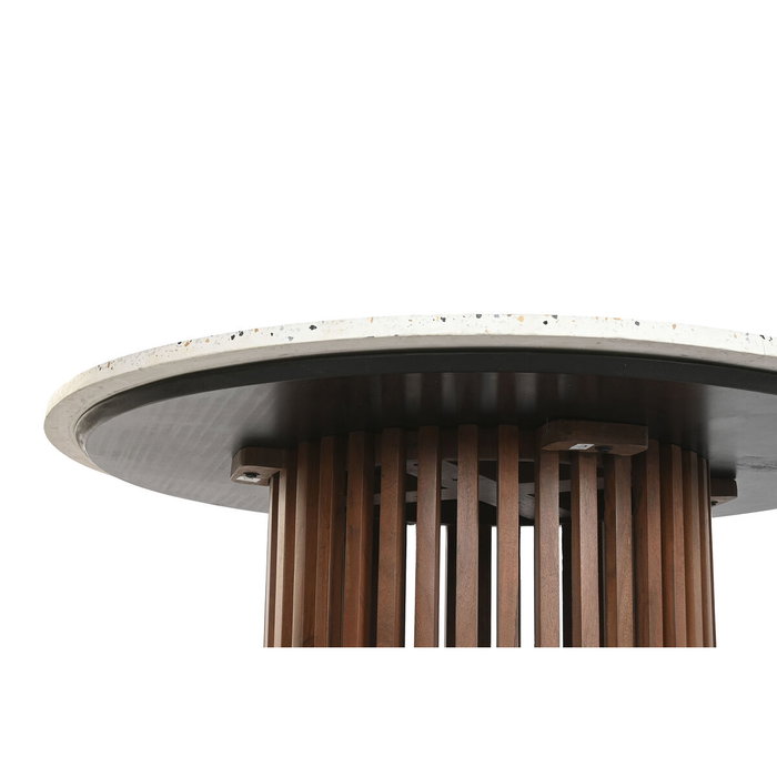 Table de Salle à Manger Home ESPRIT Bois d'acacia Terrazzo 130 x 130 x 76 cm