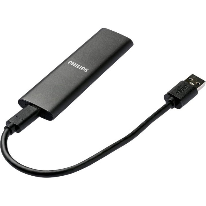 Philips FM50SS031P Disque SSD Externe 500GB USB-C/USB 3.0 Ultra Slim Gris