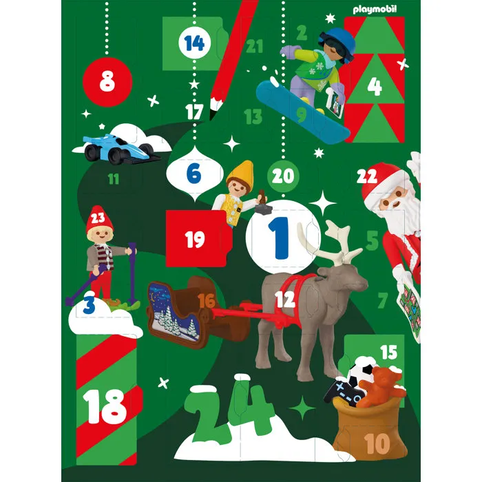 Playmobil 72226 Calendrier de l'Avent Lutin de Noël, 90 pièces
