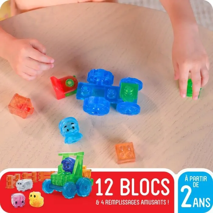 Goliath Jelly Blox - Coffret tracteur de construction avec briques souples et flexibles - Jeu de ferme pour enfants dès 2 ans Goliath Jelly Blox - Coffret tracteur de construction avec briques souples et flexibles - Jeu de ferme pour enfants dès 2 ans