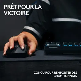 Logitech G Pro X TKL Lightspeed - Clavier mécanique sans fil gamer pour esport - Rétroéclairage - Format TKL sans pavé numérique - Switch mécanique - AZERTY - Noir