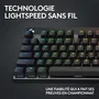 Logitech G Pro X TKL Lightspeed - Clavier mécanique sans fil gamer pour esport - Rétroéclairage - Format TKL sans pavé numérique - Switch mécanique - AZERTY - Noir