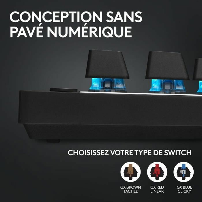Logitech G Pro X TKL Lightspeed - Clavier Gamer Sans Fil - AZERTY - Noir