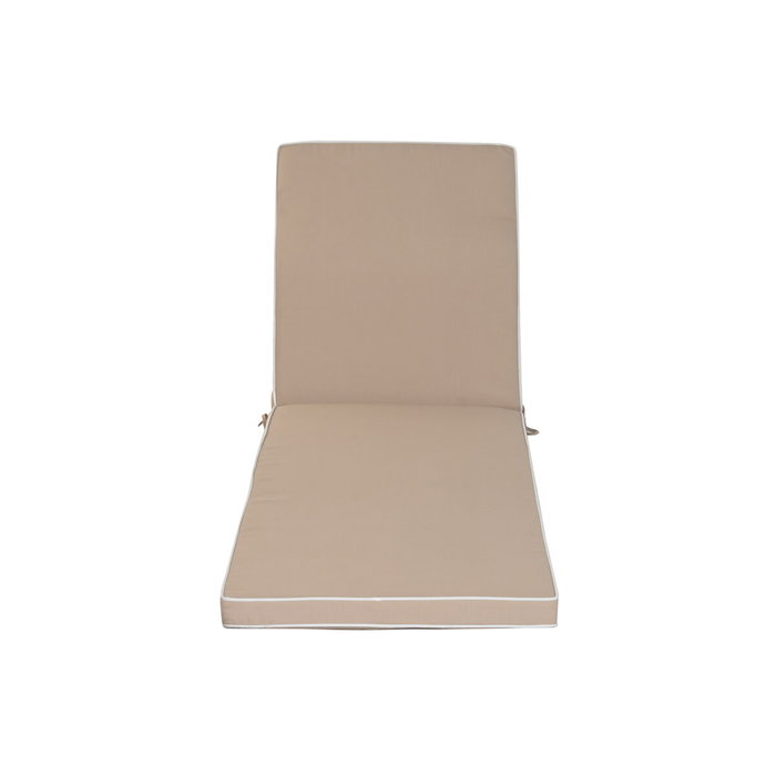Home ESPRIT Coussin pour chaise longue Blanc Beige Jardin 190 x 60 x 5 cm