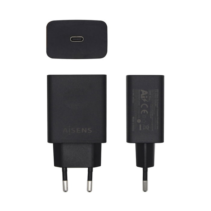 Chargeur Aisens ASCH-1PD20-BK Noir 20 W USB-C Chargeur Aisens ASCH-1PD20-BK Noir 20 W USB-C