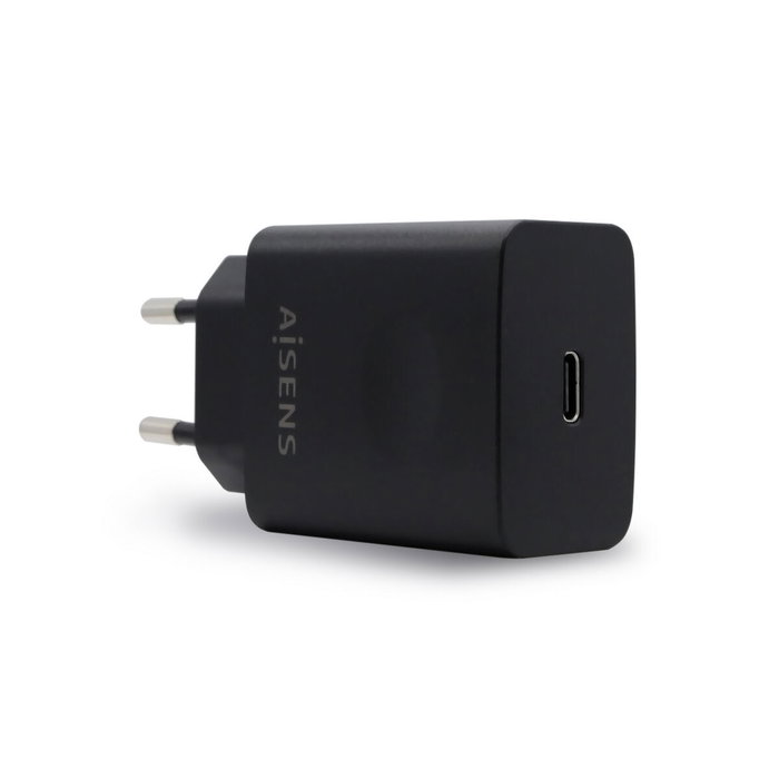 Chargeur Aisens ASCH-1PD20-BK Noir 20 W USB-C Chargeur Aisens ASCH-1PD20-BK Noir 20 W USB-C
