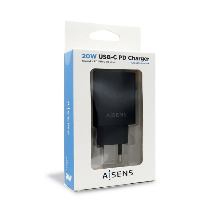Chargeur Aisens ASCH-1PD20-BK Noir 20 W