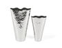 GINER Y COLOMER Fabrica2 Lot de 2 vases en aluminium avec finition brillante, effet martelé, design conique moderne et élégant