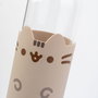 ERIK - Gourde isotherme en verre Pusheen de 500 ml, avec une housse en néoprene et anse intégrée