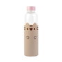 ERIK - Gourde isotherme en verre Pusheen de 500 ml, avec une housse en néoprene et anse intégrée